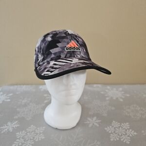 Adidas Women's Ballcap Hat Geometric Black Purple Grey Velcro Strap